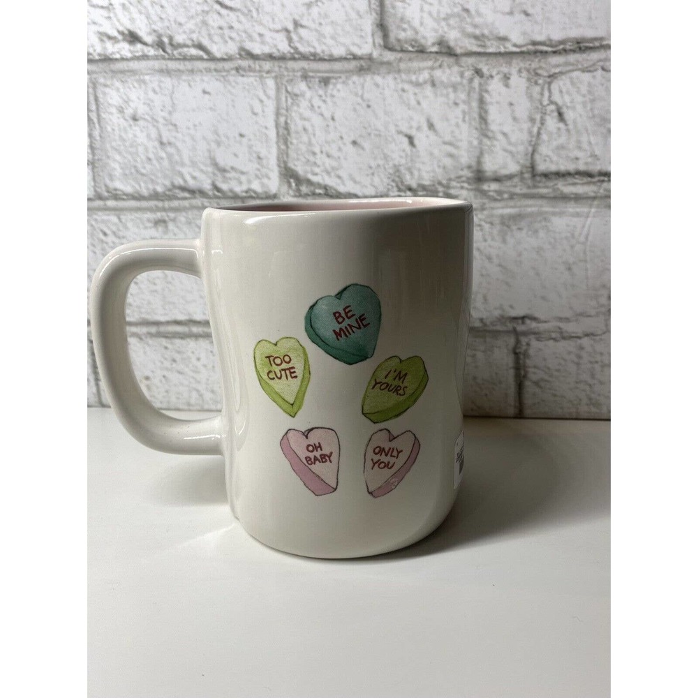 New Rae Dunn Artisan Collection Mug - “Sweet Hearts" Pink Inside
